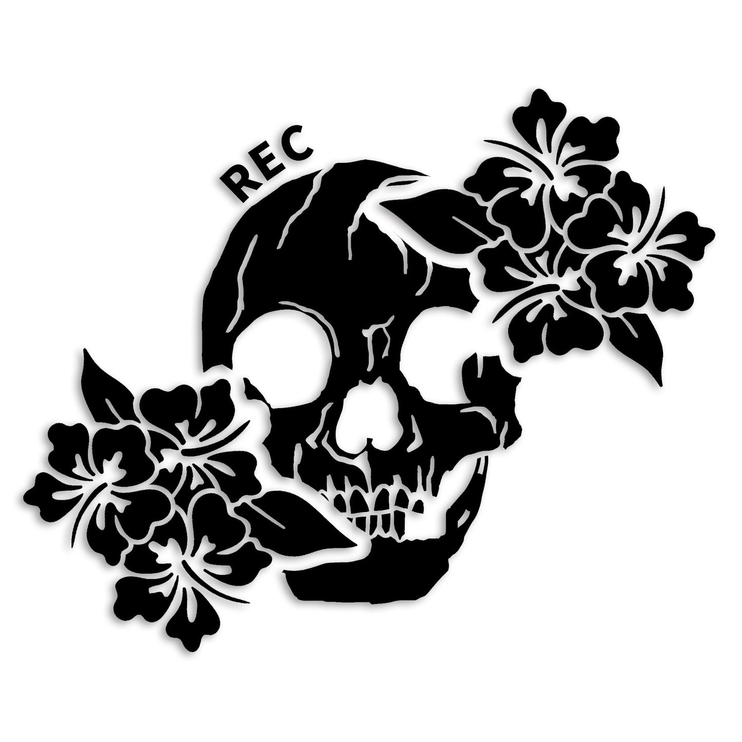 REC ドクロ カッティング ステッカー シール (st-1029-01)