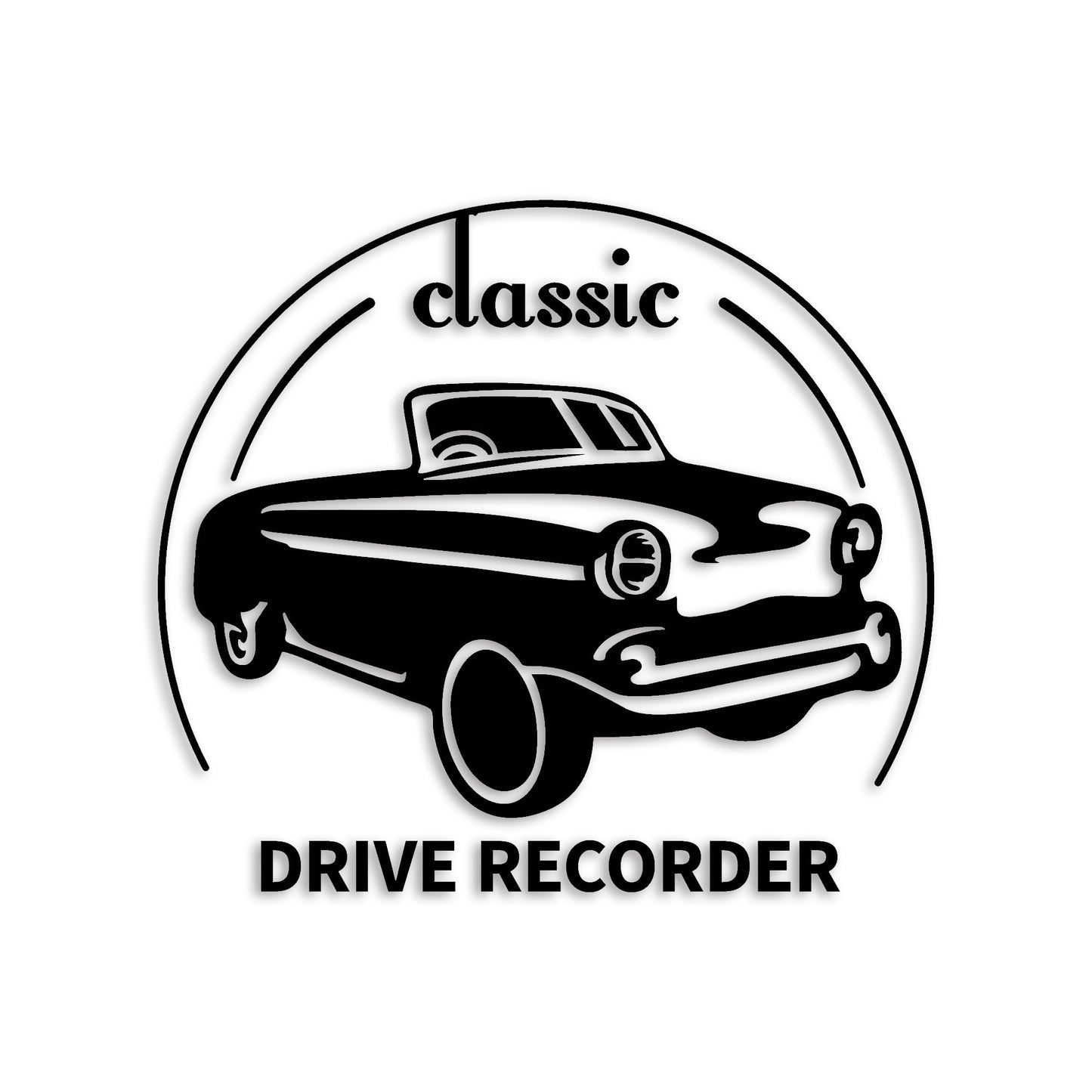 ドライブレコーダー classic カッティング ステッカー シール (st-1235-01)