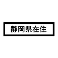 静岡県 カッティングステッカー 県外ナンバー 在住 イタズラ防止 st-34-28