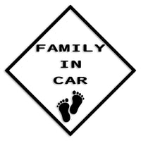 ファミリーインカー カッティングステッカー FAMILY IN CAR 子供 セーフティー 録画中 カーステッカー シンプル 74-01