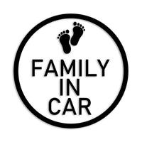 ファミリーインカー カッティングステッカー FAMILY IN CAR 子供 セーフティー 録画中 カーステッカー シンプル 85-01