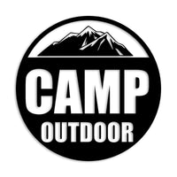 キャンプ カッティングステッカー outdoor アウトドア ライフ ソロキャン 山 カーステッカー シンプル 94-01
