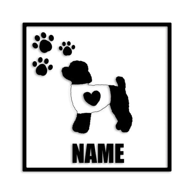 トイプードル 文字入れ可能 カッティングステッカー st-135-55