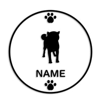 柴犬 文字入れ可能 カッティングステッカー st-136-122