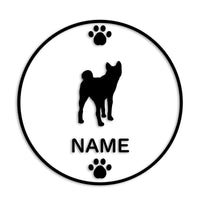 秋田犬 文字入れ可能 カッティングステッカー st-136-128