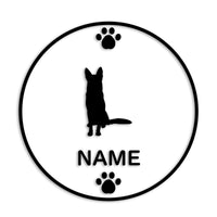ジャーマンシェパード 文字入れ可能 カッティングステッカー st-136-30