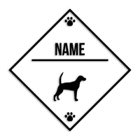 ビーグル 文字入れ可能 カッティングステッカー st-146-81
