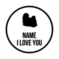 マルチーズ 文字入れ可能 カッティングステッカー st-152-106