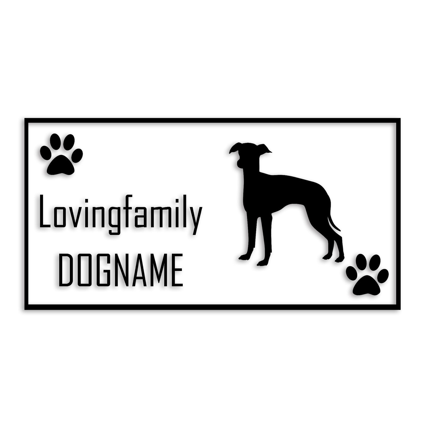 イタリアングレーハウンド 文字入れ可能 ペット 犬 カッティング ステッカー (st-20-05)