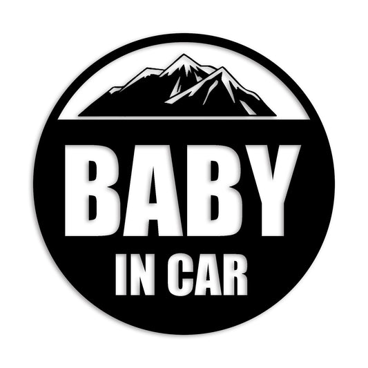 ベビーインカー カッティング ステッカー BABY IN CAR 子供 セーフティー 録画中 カーステッカー シンプル 防水 車 (101-02)