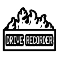 ドライブレコーダー 炎 カッティングステッカー st-1132-01