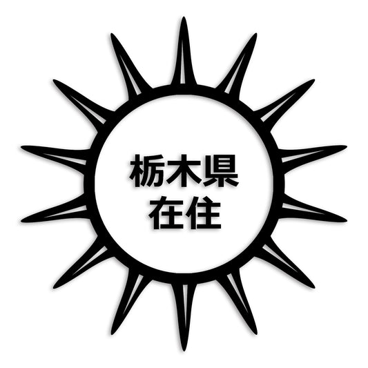 栃木県 カッティング ステッカー シール 県外ナンバー 在住 イタズラ防止 防水 車 (st-127-39)