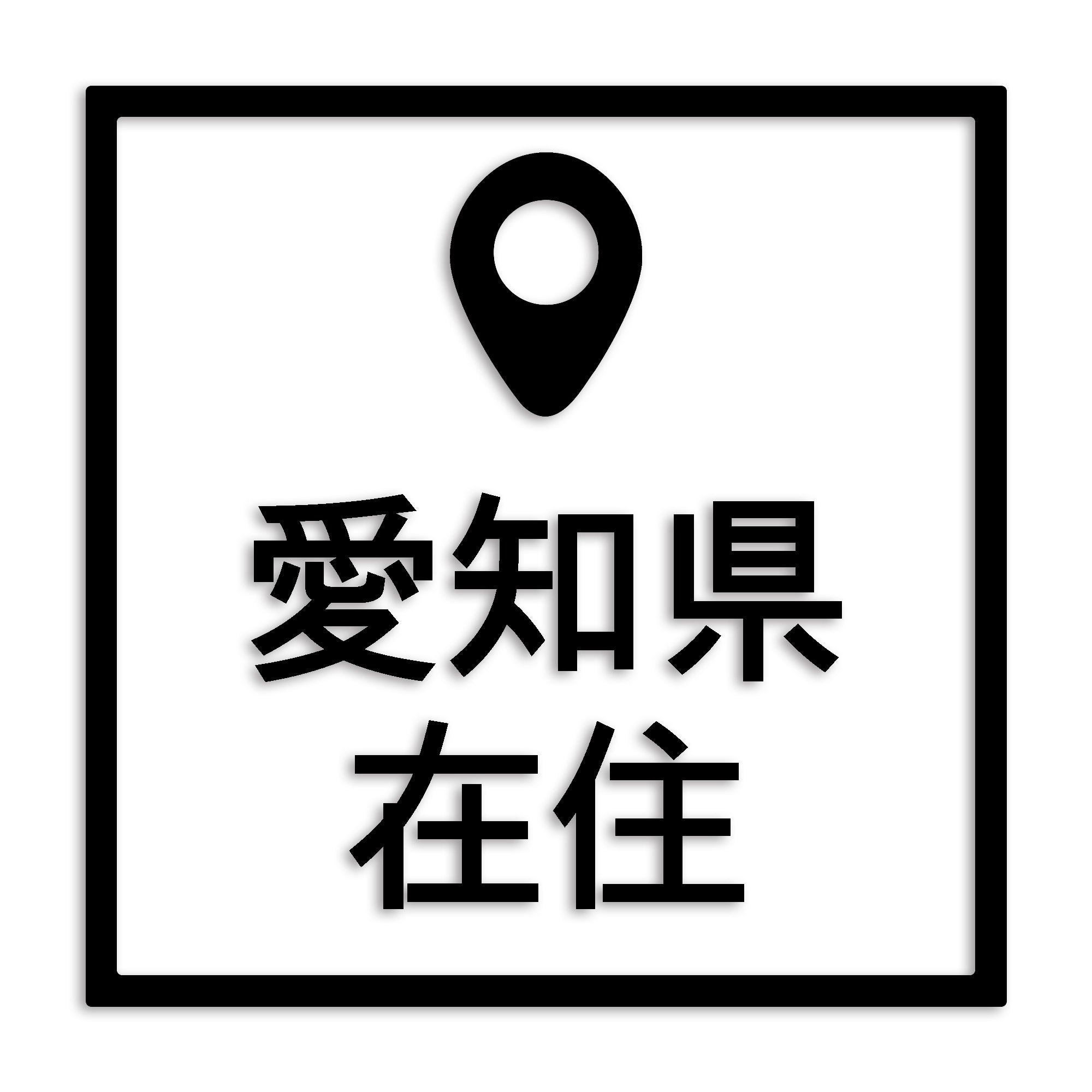 愛知県 カッティング ステッカー シール 県外ナンバー 在住 イタズラ防止 防水 車 (st-30-01)