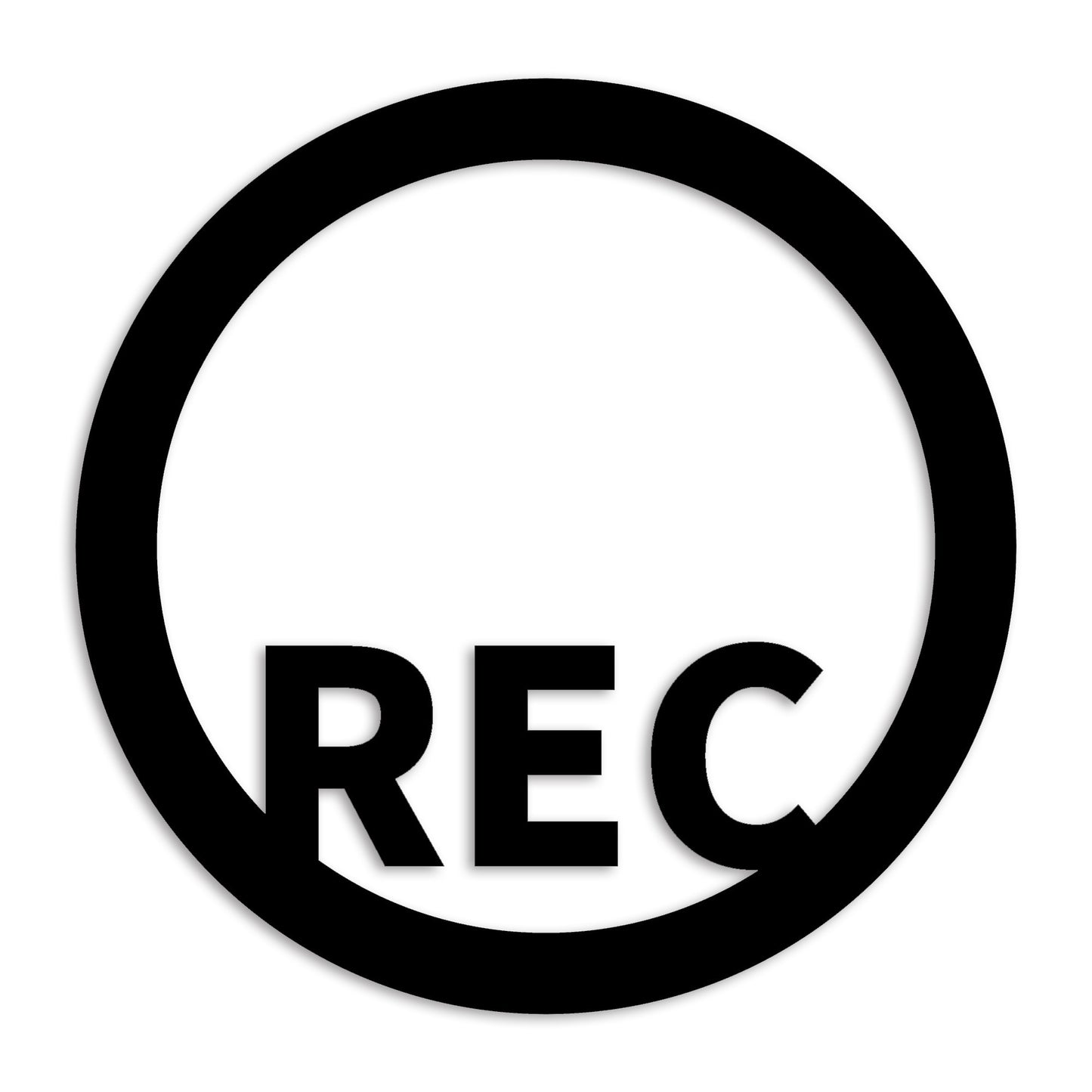 REC カッティング ステッカー シール (st-3014-01)