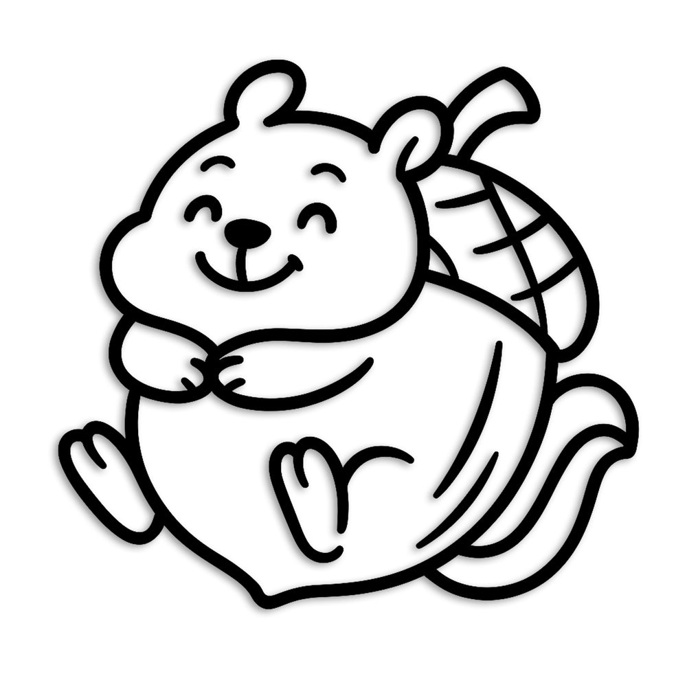 すむとこまちがえました どんぐりのおうち カッティングステッカー