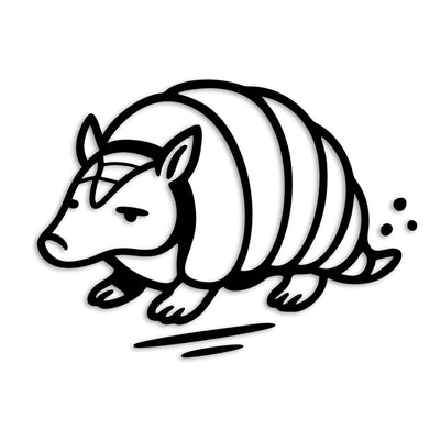 すむとこまちがえました クロワッサンの中のアルマジロ カッティングステッカー
