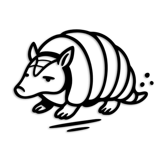 すむとこまちがえました クロワッサンの中のアルマジロ カッティングステッカー