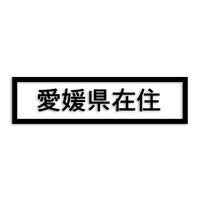 愛媛県 カッティングステッカー 県外ナンバー 在住 イタズラ防止 st-34-02