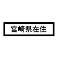 宮崎県 カッティングステッカー 県外ナンバー 在住 イタズラ防止 st-34-08