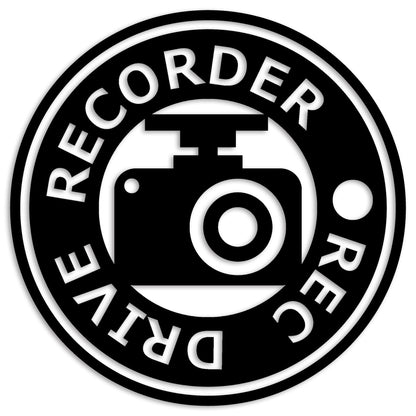 ドライブレコーダー カッティング ステッカー 前後方録画中 ドラレコ 帰省 渋滞 安全 シール セーフティグッズ 車 防水 (37-01)