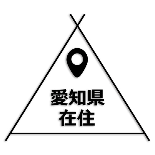 愛知県 カッティング ステッカー シール 県外ナンバー 在住 イタズラ防止 防水 車 (st-39-01)