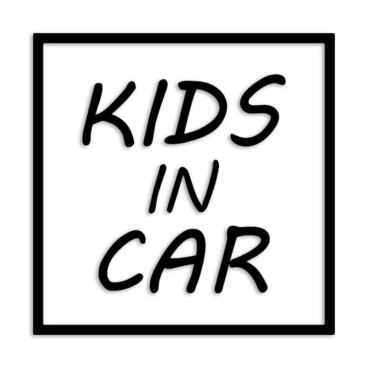 キッズインカー カッティング ステッカー KIDS IN CAR 子供 セーフティー 録画中 カーステッカー シンプル 防水 車 (40-01)