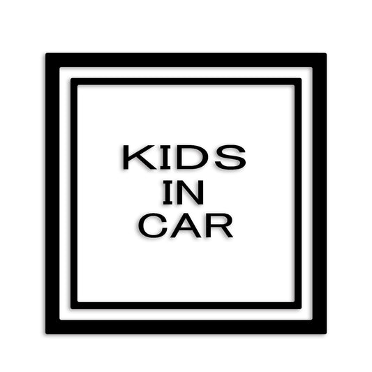 キッズインカー カッティング ステッカー KIDS IN CAR 子供 セーフティー 録画中 カーステッカー シンプル 防水 車 (44-01)