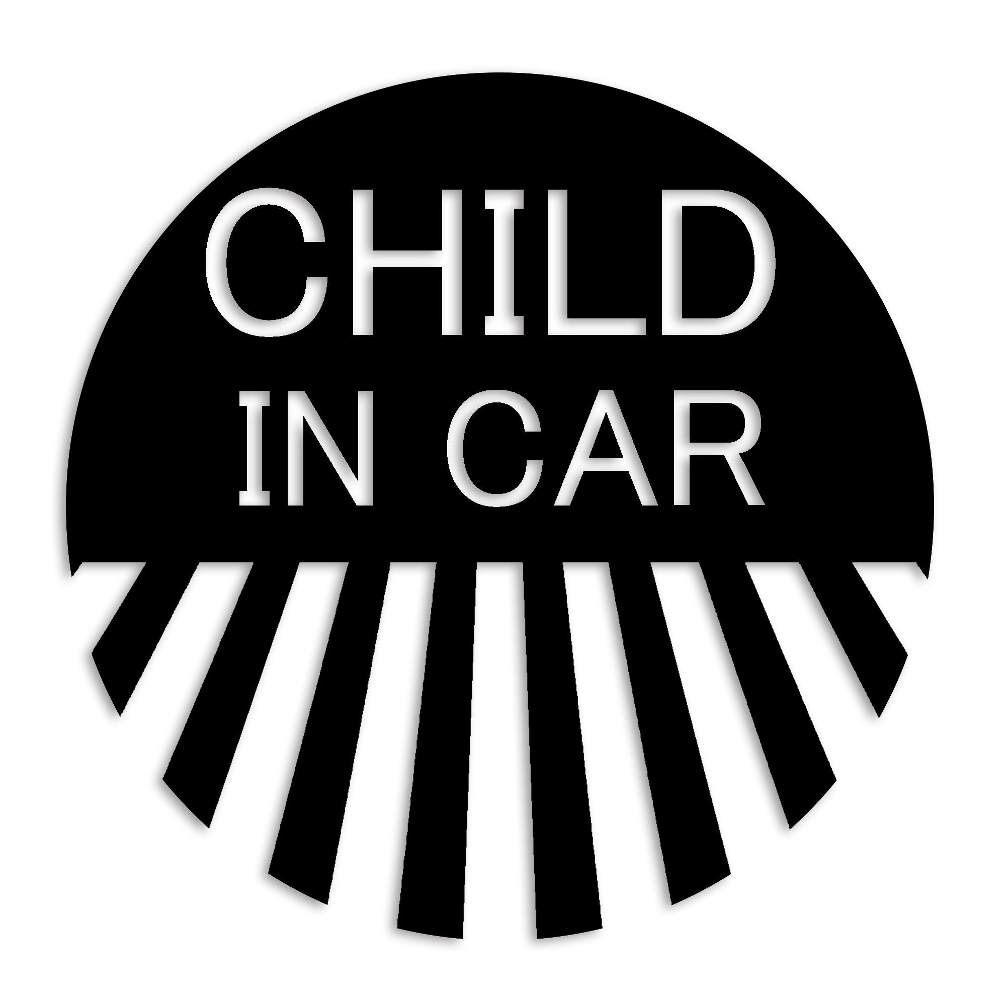 チャイルドインカー カッティング ステッカー CHILD IN CAR 子供 セーフティー 録画中 カーステッカー シンプル 防水 車 (47-01)