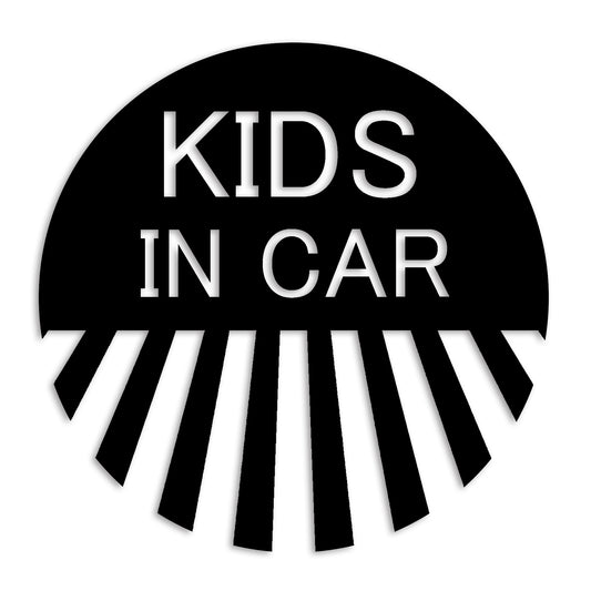 キッズインカー カッティング ステッカー KIDS IN CAR 子供 セーフティー 録画中 カーステッカー シンプル 防水 車 (48-01)