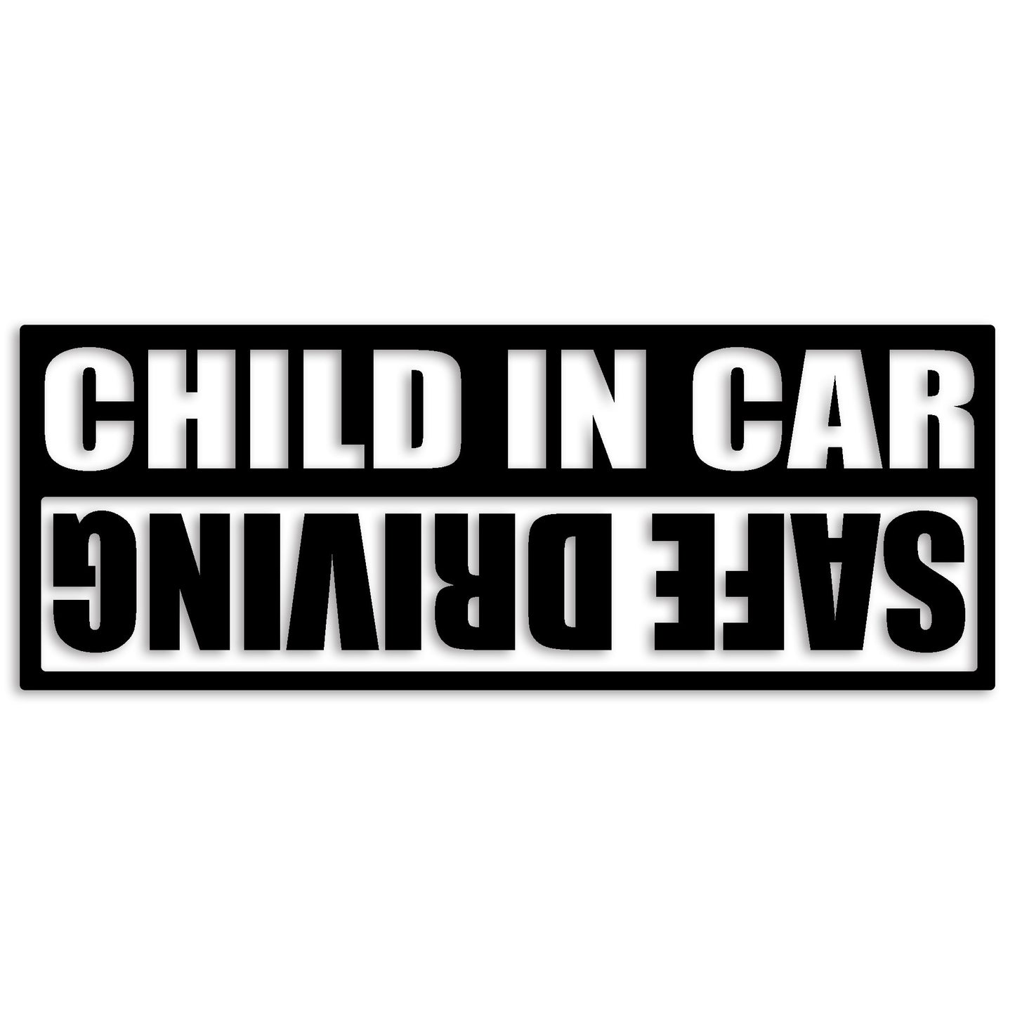 チャイルドインカー カッティング ステッカー CHILD IN CAR 子供 セーフティー 録画中 カーステッカー シンプル 防水 車 (63-01)