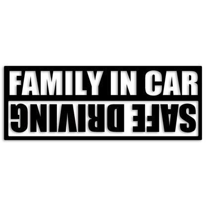 ファミリーインカー カッティング ステッカー FAMILY IN CAR 子供 セーフティー 録画中 カーステッカー シンプル 防水 車 (65-01)