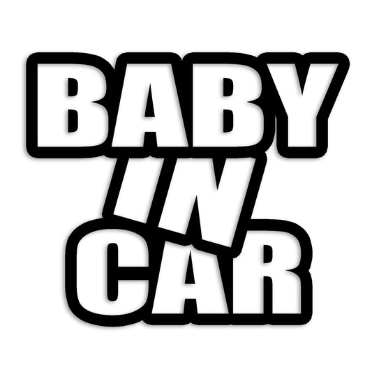 ベビーインカー カッティング ステッカー BABY IN CAR 子供 セーフティー 録画中 カーステッカー シンプル 防水 車 (67-01)