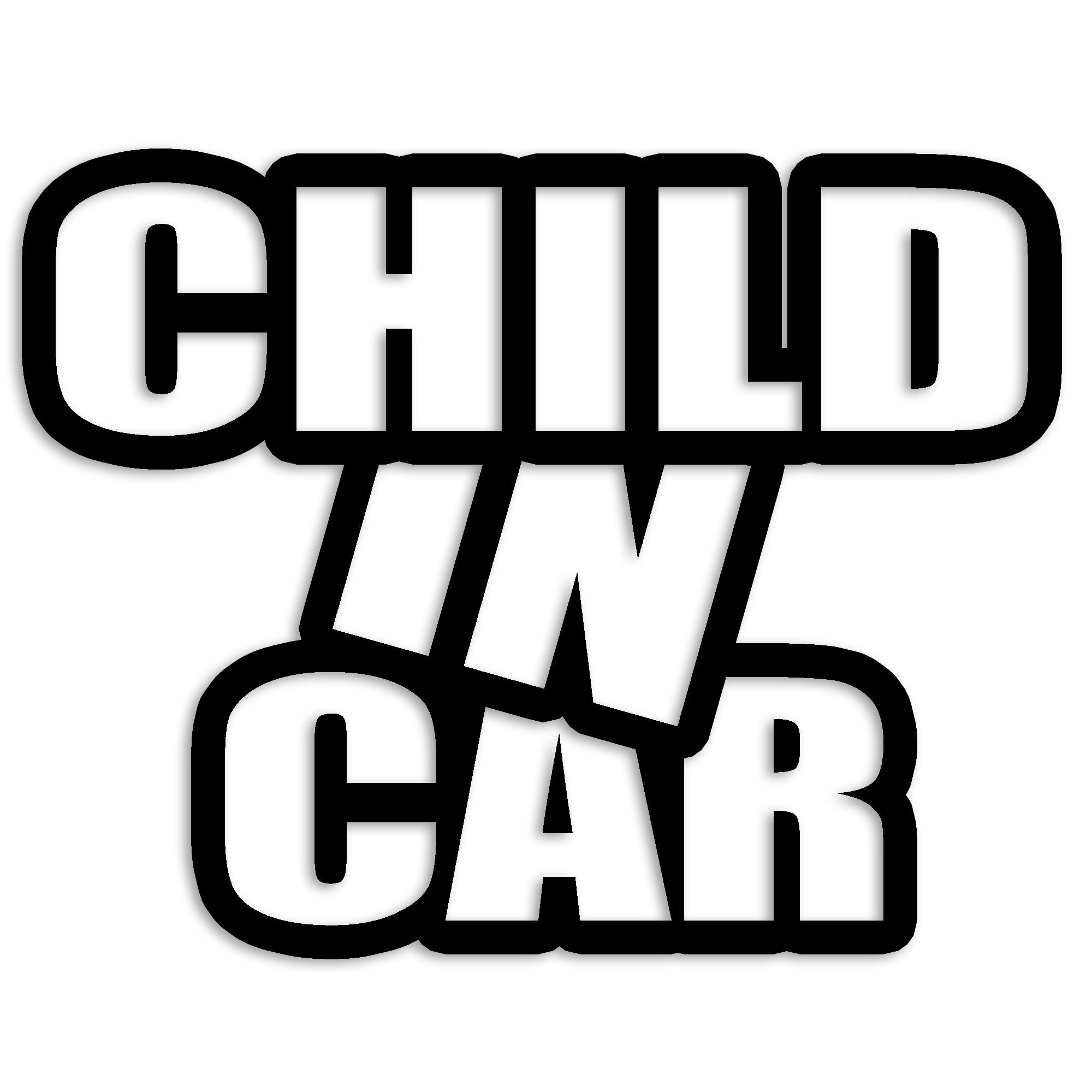 チャイルドインカー カッティング ステッカー CHILD IN CAR 子供 セーフティー 録画中 カーステッカー シンプル 防水 車 (68-01)