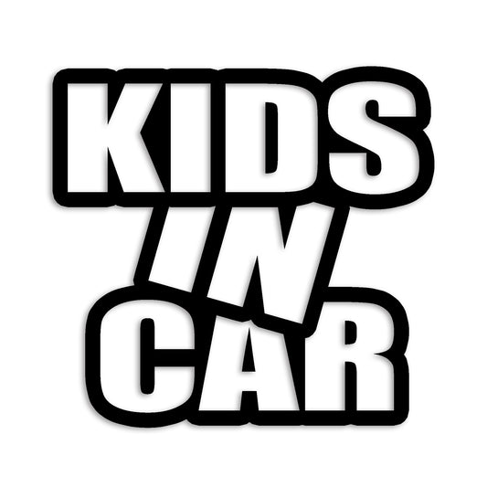 キッズインカー カッティング ステッカー KIDS IN CAR 子供 セーフティー 録画中 カーステッカー シンプル 防水 車 (69-01)