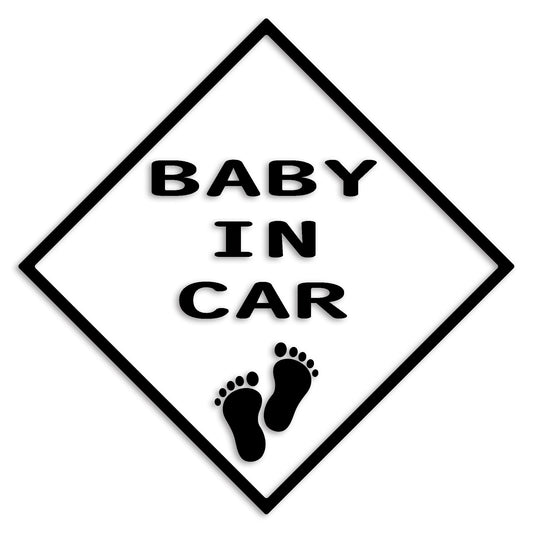 ベビーインカー カッティング ステッカー BABY IN CAR 子供 セーフティー 録画中 カーステッカー シンプル 防水 車 (71-01)