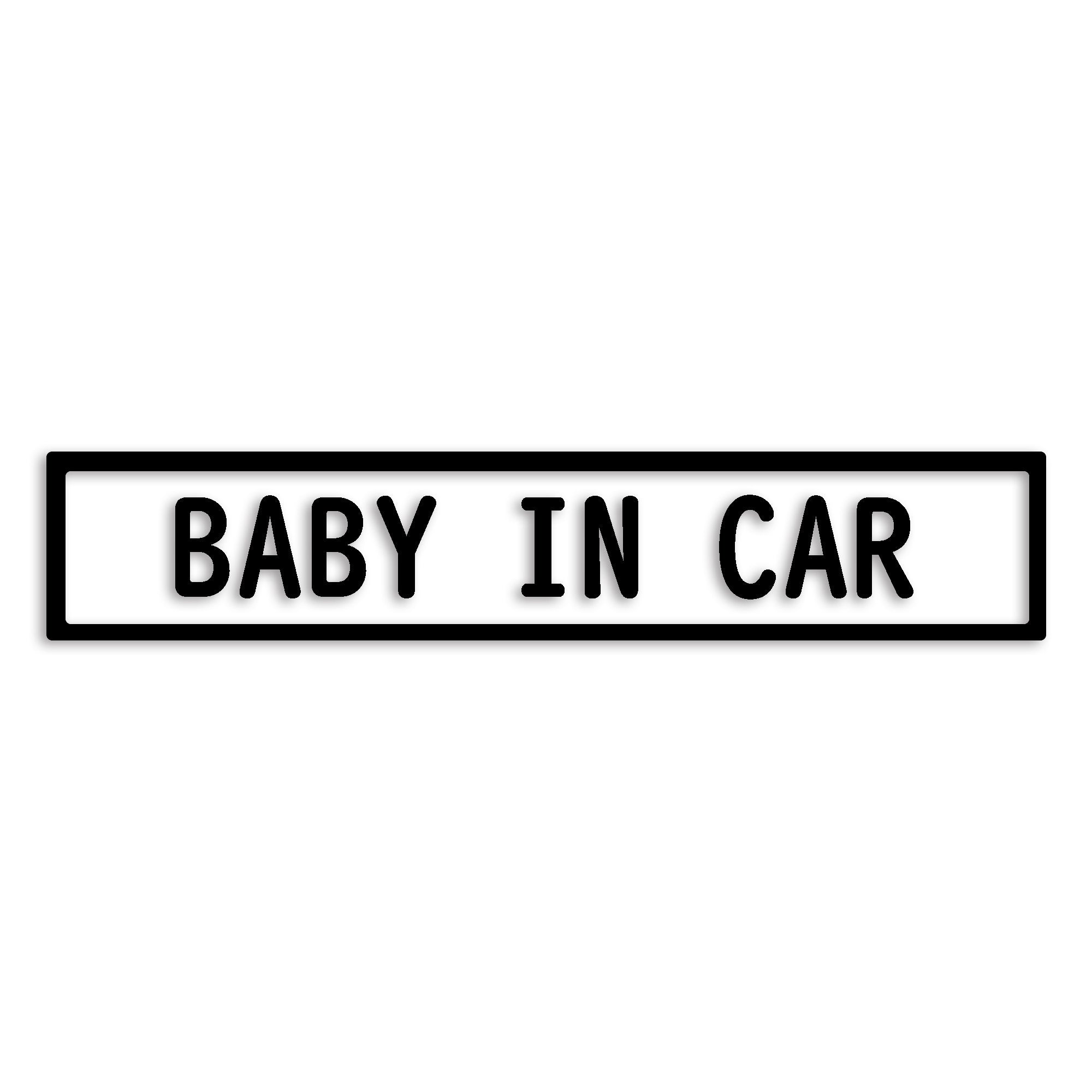 ベビーインカー カッティング ステッカー BABY IN CAR 子供 セーフティー 録画中 カーステッカー シンプル 防水 車 (75-01)