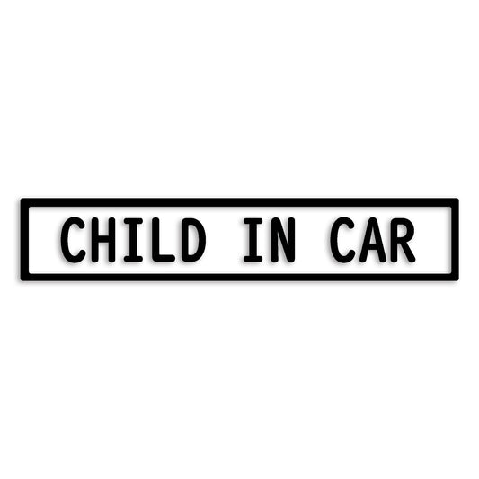 チャイルドインカー カッティング ステッカー CHILD IN CAR 子供 セーフティー 録画中 カーステッカー シンプル 防水 車 (76-01)