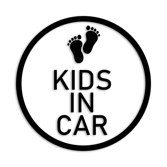 キッズインカー カッティング ステッカー KIDS IN CAR 子供 セーフティー 録画中 カーステッカー シンプル 防水 車 (84-01)