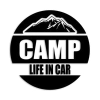 キャンプ ライフインカ― カッティングステッカー outdoor アウトドア ライフ ソロキャン 山 カーステッカー シンプル 93-01