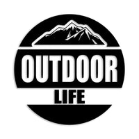 アウトドア カッティングステッカー outdoor キャンプ ライフ 山 カーステッカー シンプル 95-01