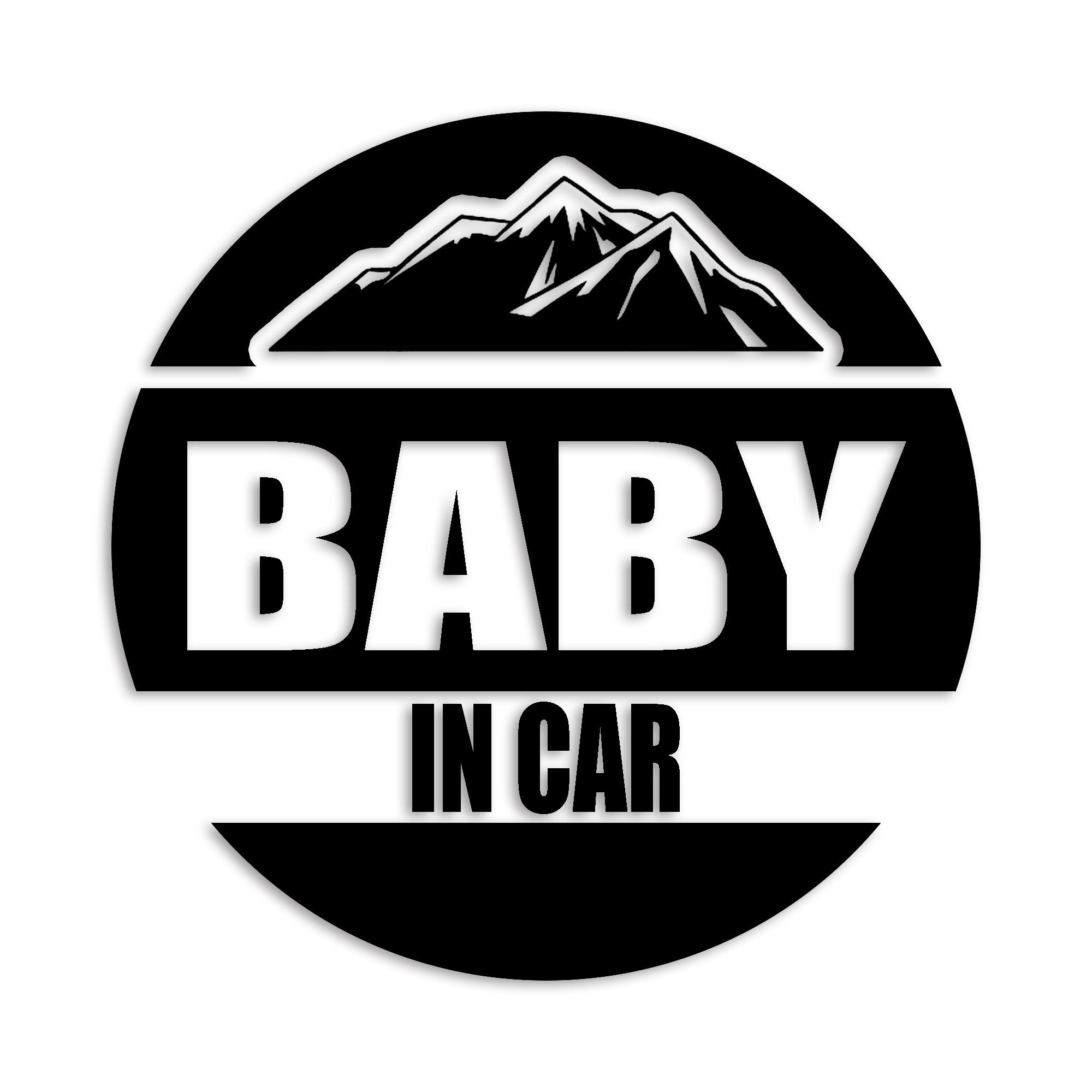 ベビーインカー カッティング ステッカー BABY IN CAR 子供 セーフティー 録画中 カーステッカー シンプル 防水 車 (97-02)