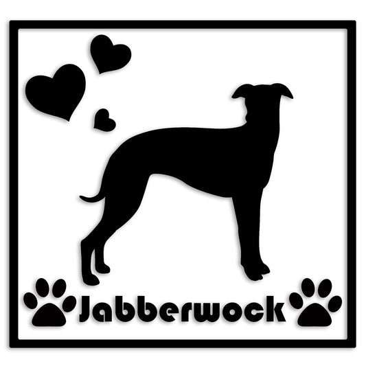 ウィペット 文字入れ可能 ペット 犬 カッティング ステッカー (st-1-05)