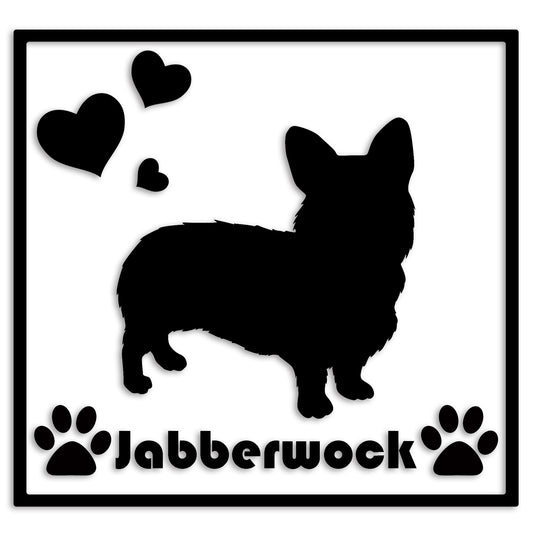 ウェルシュコーギー 文字入れ可能 ペット 犬 カッティング ステッカー (st-1-07)