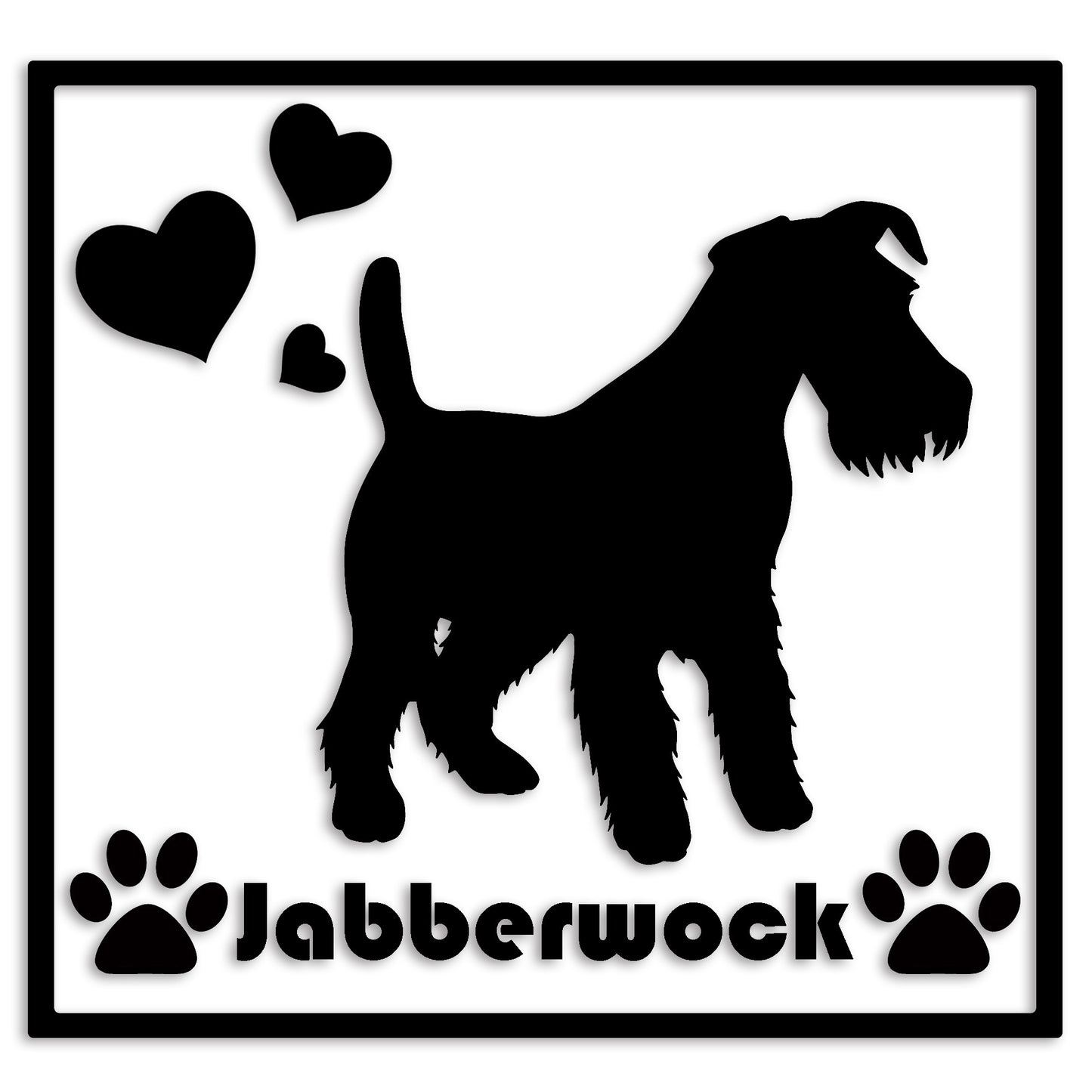 ウェルシュテリア 文字入れ可能 ペット 犬 カッティング ステッカー (st-1-10)