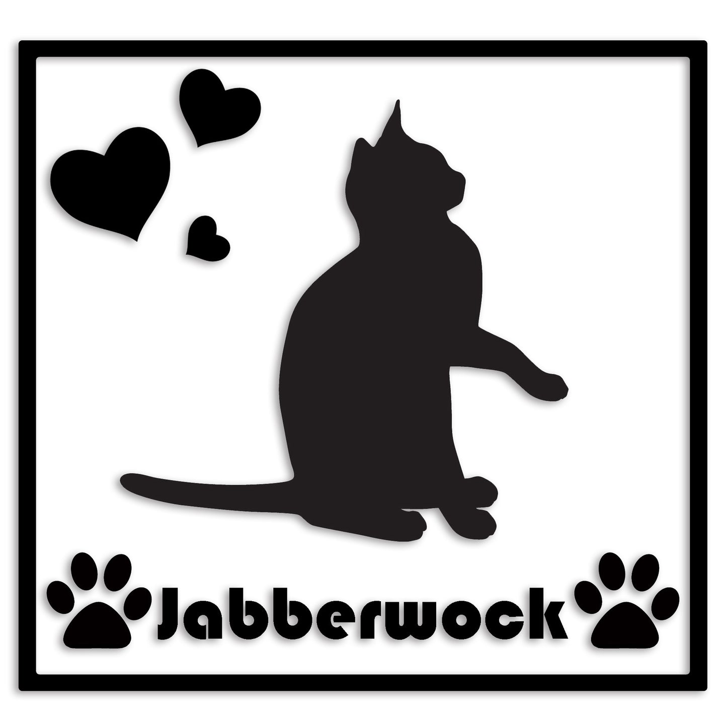 エジプシャンマウ 文字入れ可能 ペット 猫 カッティング ステッカー (st-1-101)