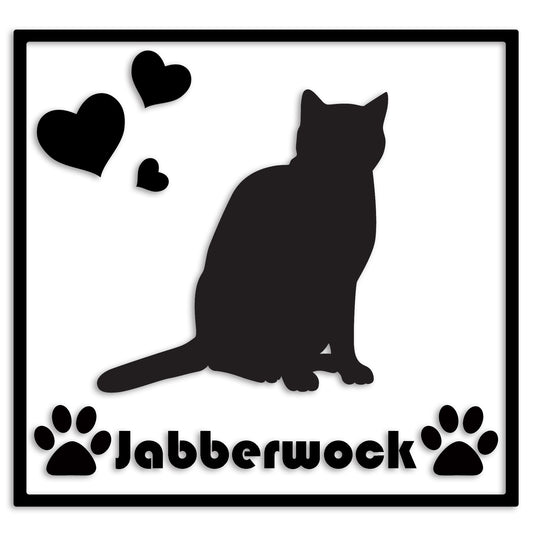 オシキャット 文字入れ可能 ペット 猫 カッティング ステッカー (st-1-102)