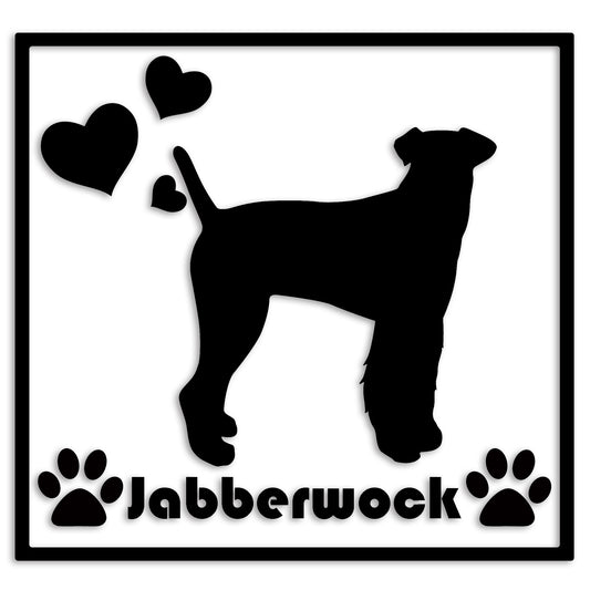 エアデール 文字入れ可能 ペット 犬 カッティング ステッカー (st-1-11)