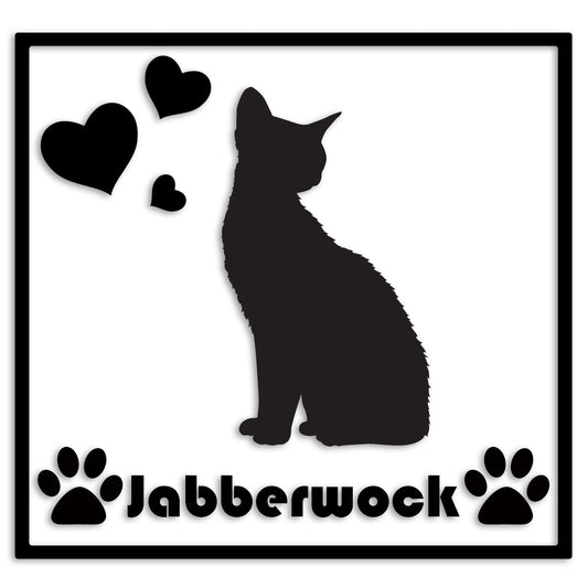 デボンレックス 文字入れ可能 ペット 猫 カッティング ステッカー (st-1-112)