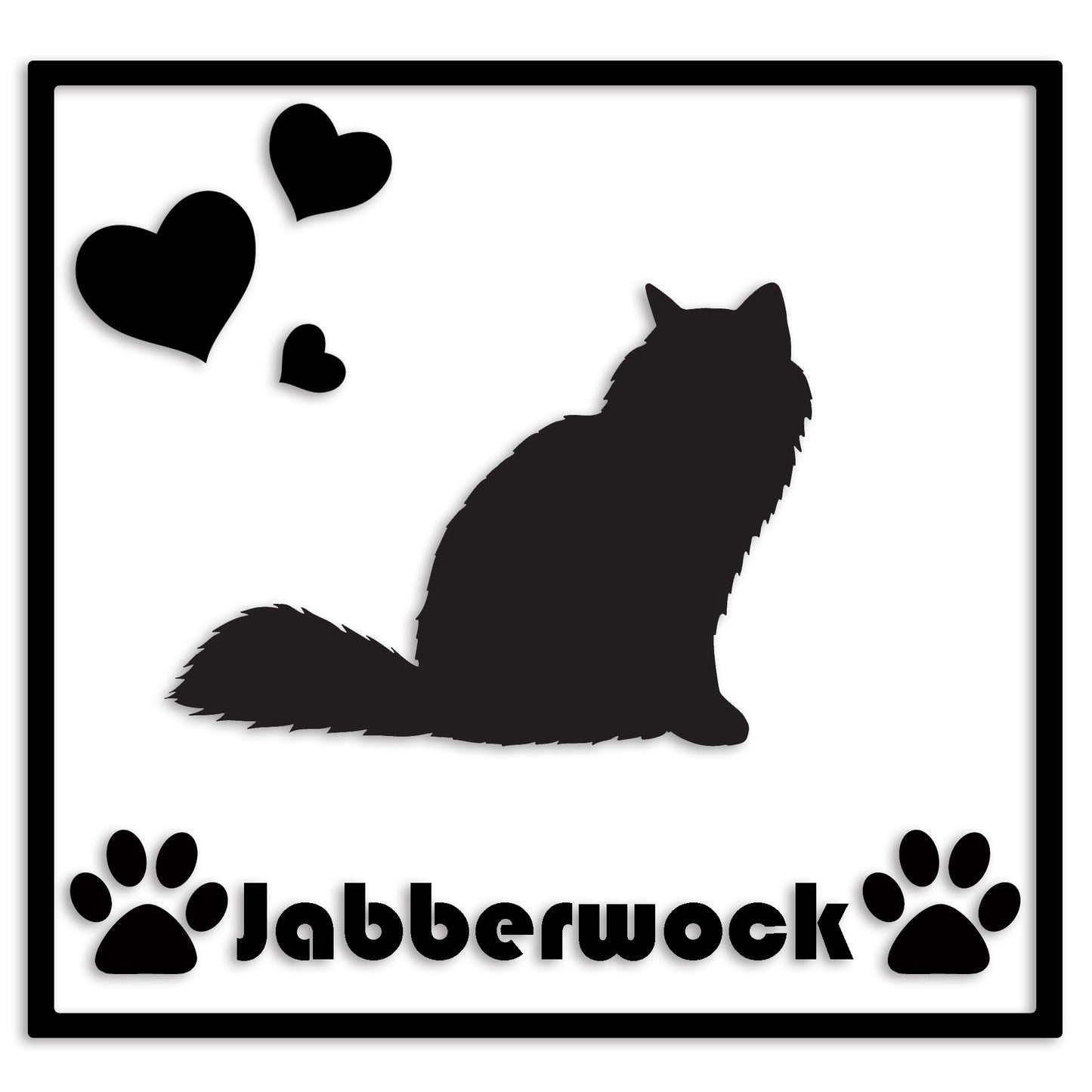 バーマン 文字入れ可能 ペット 猫 カッティング ステッカー (st-1-116)