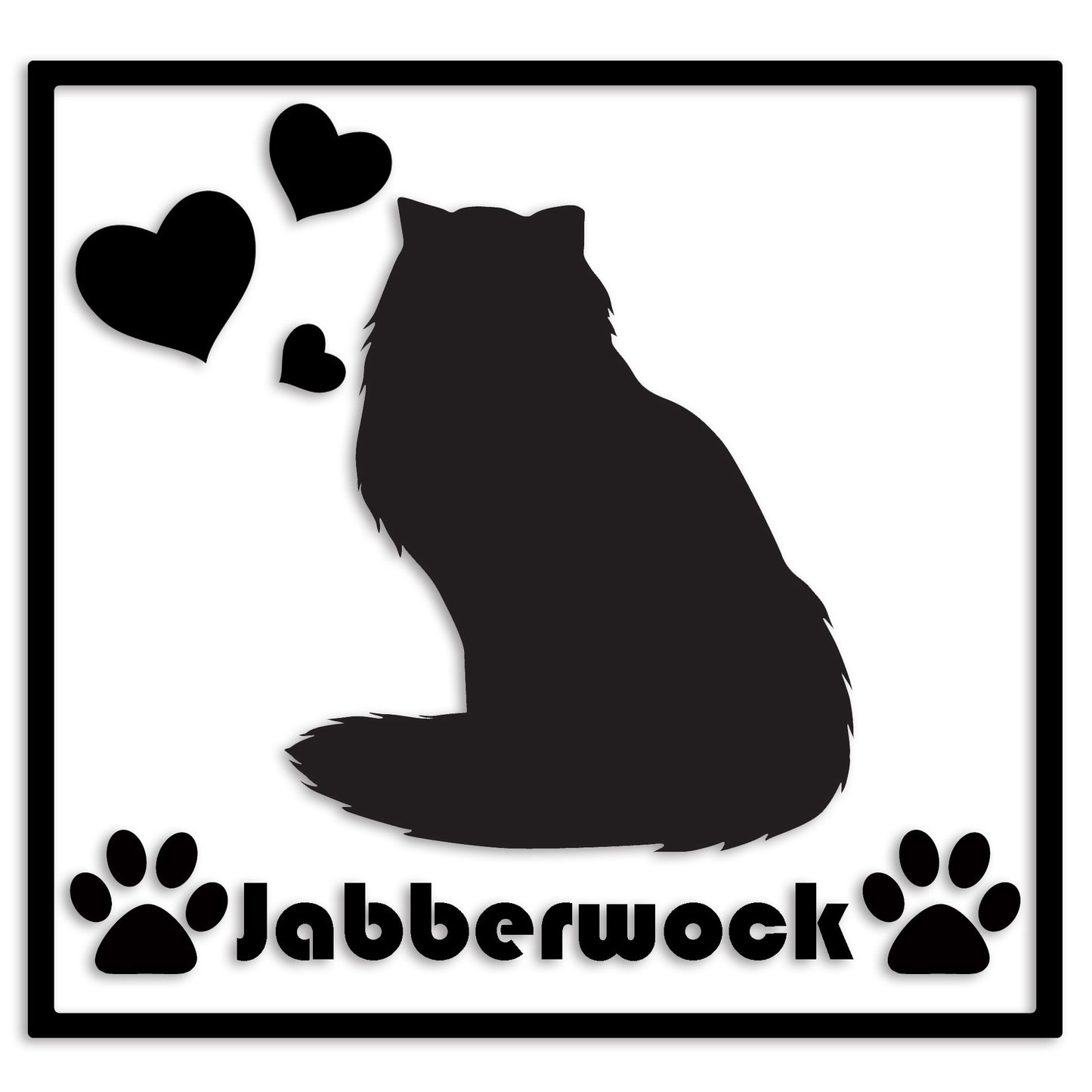 ペルシャ 文字入れ可能 ペット 猫 カッティング ステッカー (st-1-119)